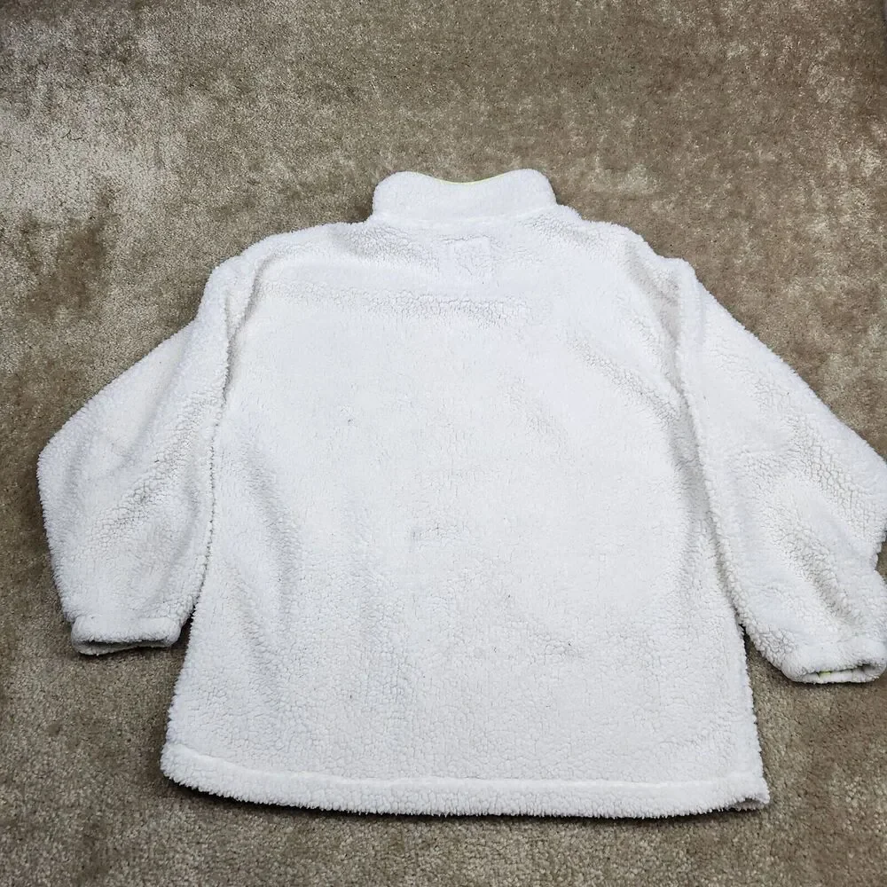 Justice Girls Sherpa Hoodie Quarter Button And Pockets Size 16/18